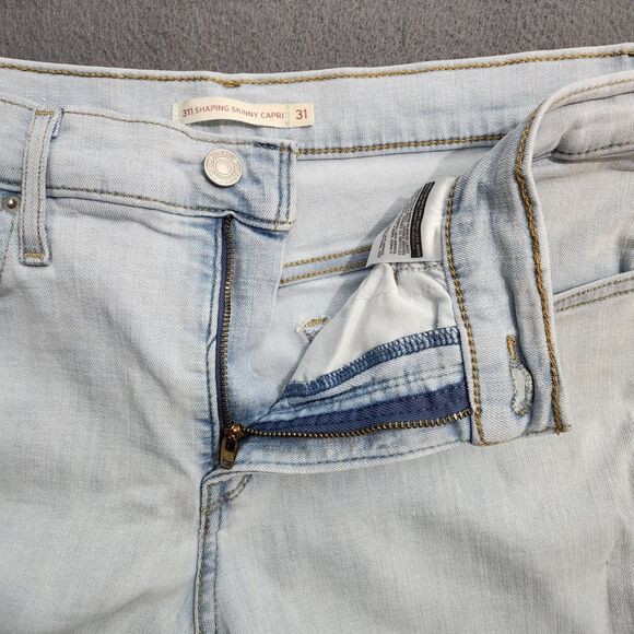 Levi's 311 Women 31 Mid Rise Shaping Skinny Capri Jeans Lightwash - Picture 3 of 12